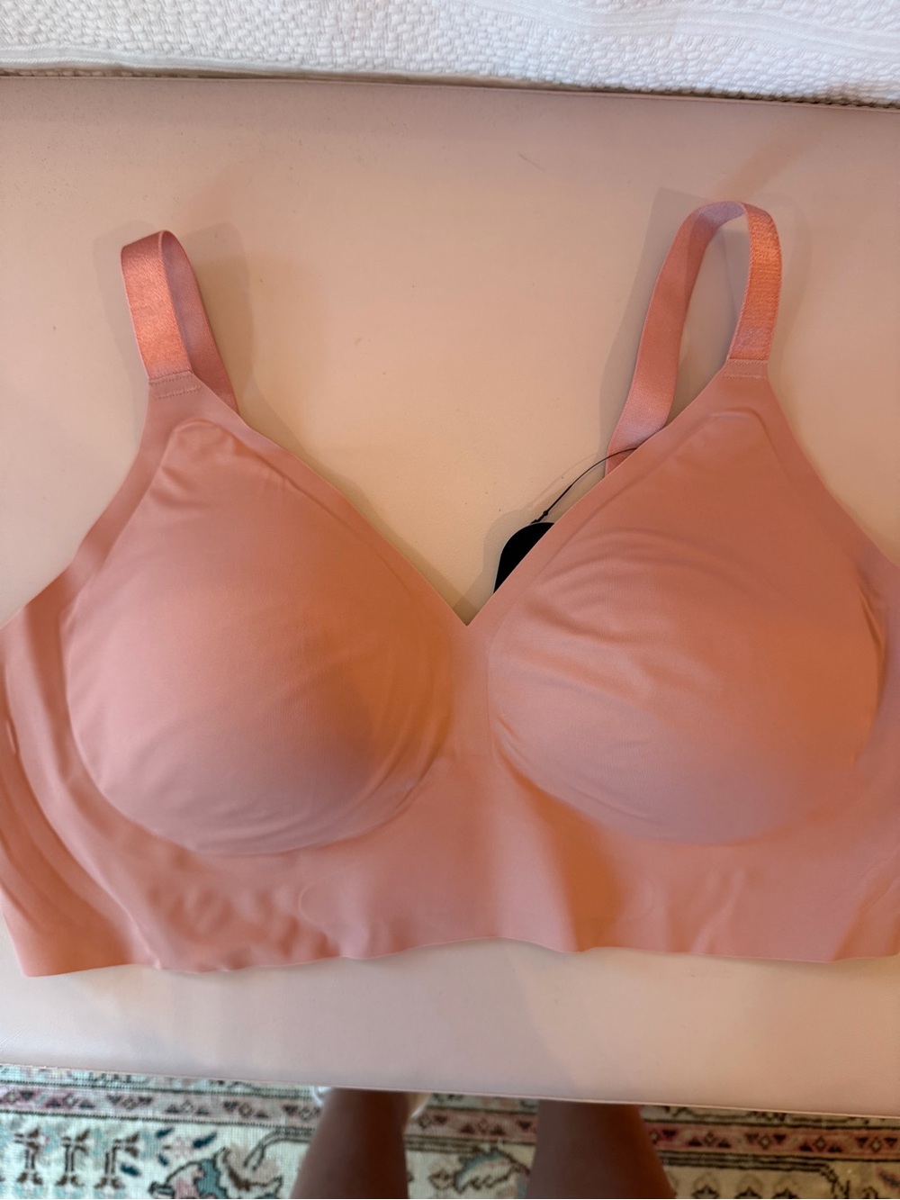 Wireless Moulded Cup Bra in Blush Pink